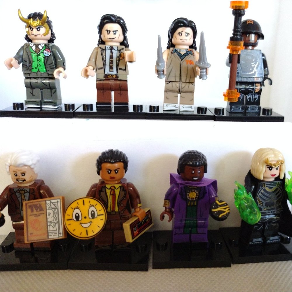 The Loki TV show custom designed minifigure set of 8